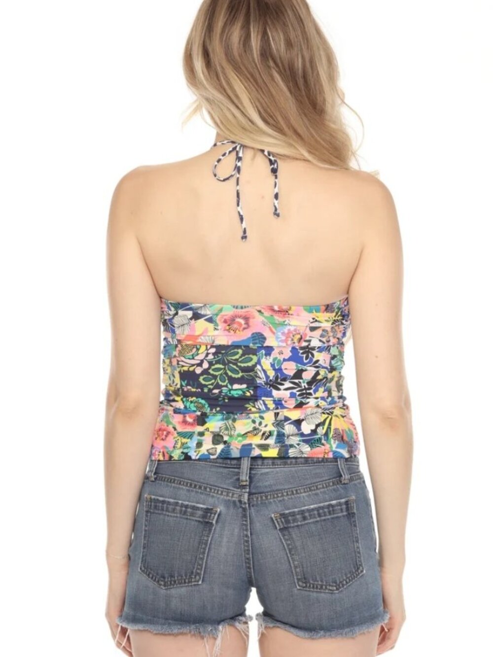 NWT Johnny Was Drawstring Ruched Tankini - Picture 2 of 9